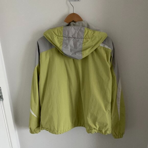 COLUMBIA WOMEN JACKET FULL ZIPPER GREY/LIME GREEN COLOUR POCKETS SZ XL - Picture 2 of 5